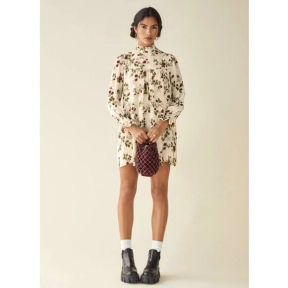 💕REFORMATION💕 Jourdan Dress ~ Regency Floral Print Medium - Picture 3 of 12